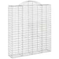 Miniatyrbilde 3 av 6: vidaXL Gabionkurver buede 25 stk 200x50x220/240 cm galvanisert jern