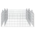 Miniatyrbillede 3 af 5: vidaXL buet gabion-højbed 200x100x50 cm galvaniseret jern