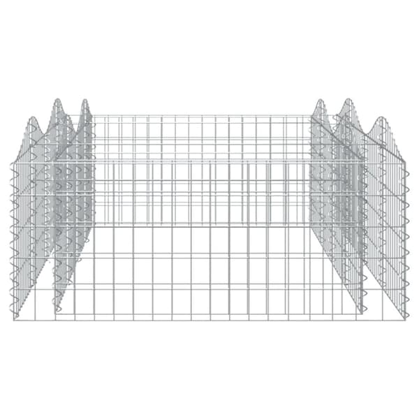 vidaXL buet gabion-højbed 200x100x50 cm galvaniseret jern