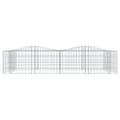 Miniatyrbillede 2 af 5: vidaXL buet gabion-højbed 200x100x50 cm galvaniseret jern