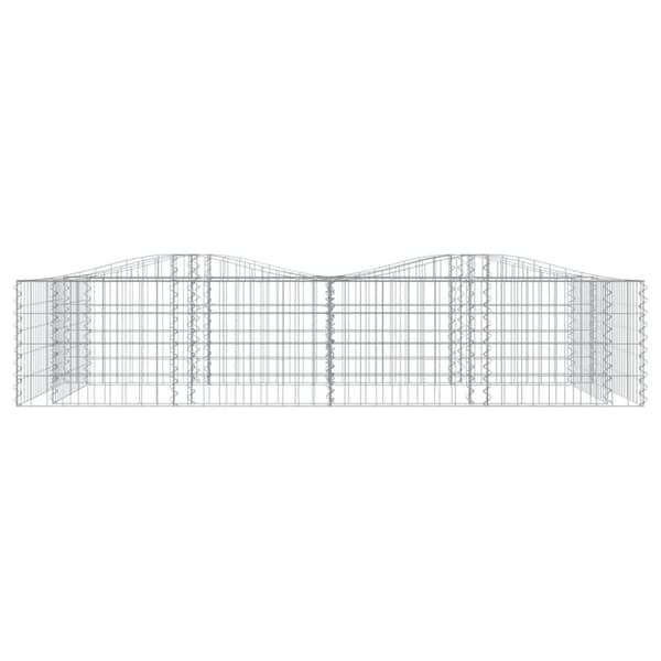 vidaXL buet gabion-højbed 200x100x50 cm galvaniseret jern