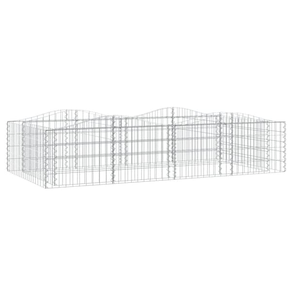 vidaXL buet gabion-højbed 200x100x50 cm galvaniseret jern
