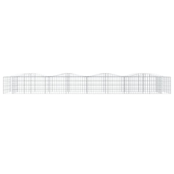 vidaXL buet gabion-højbed 600x100x50 cm galvaniseret jern