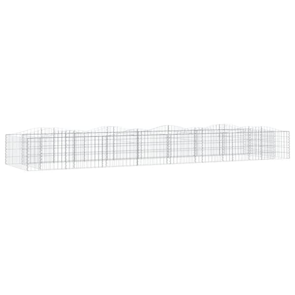 vidaXL buet gabion-højbed 600x100x50 cm galvaniseret jern