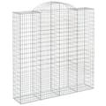 Miniatyrbillede 3 af 6: vidaXL buede gabionkurve 15 stk. 200x50x200/220 cm galvaniseret jern