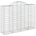 Miniatyrbillede 3 af 6: vidaXL buede gabionkurve 40 stk. 200x50x140/160 cm galvaniseret jern