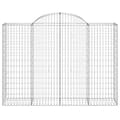 Miniatyrbillede 4 af 6: vidaXL buede gabionkurve 40 stk. 200x50x140/160 cm galvaniseret jern