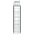 Miniatyrbillede 5 af 6: vidaXL buede gabionkurve 40 stk. 200x50x140/160 cm galvaniseret jern