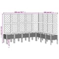 Miniatyrbillede 9 af 9: vidaXL plantekasse med espalier 200x160x142 cm PP grå