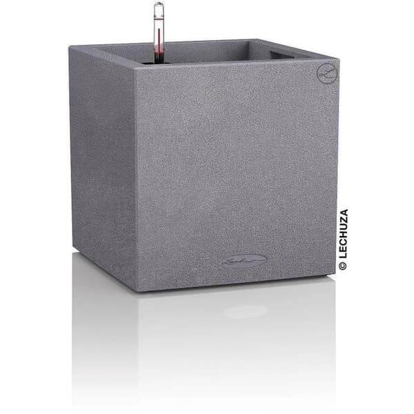 LECHUZA Jardiniere Canto Color Square 40 ALL-IN-ONE Grå 13720