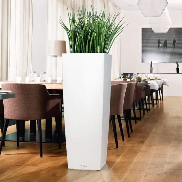 LECHUZA Jardiniere Cubico Alto 40 ALL-IN-ONE Brilliant Taupe 18234