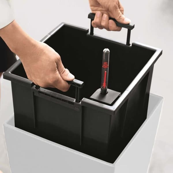 LECHUZA Jardiniere Cubico Alto 40 ALL-IN-ONE Blank vit 18230