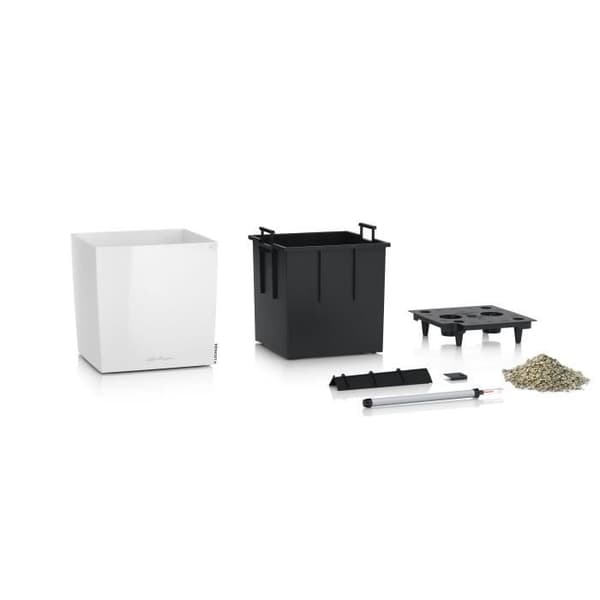 Planteringskärl - Cube premium 40 - Komplett kit - Blank vit - 31 L - LECHUZA