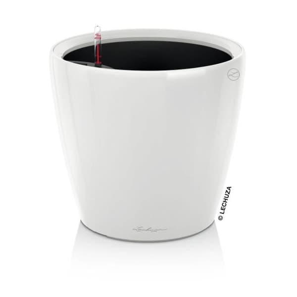 LECHUZA Classico Premium LS 50 blomkruka - komplett set, blank vit