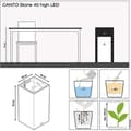 Pikkukuva 3 / 5: LECHUZA Canto Stone Column 40 blomkruka - komplett LED-kit, grafitsvart