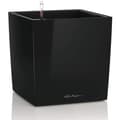 Miniatyrbild 1 av 5: LECHUZA Cube Premium 40 blomkruka - komplett set, blank svart