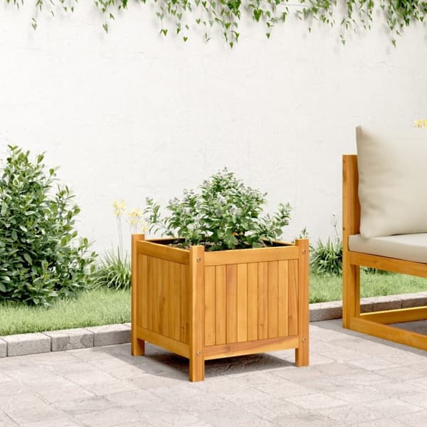 vidaXL plantekasse med for 42x42x40 cm massivt akacietræ