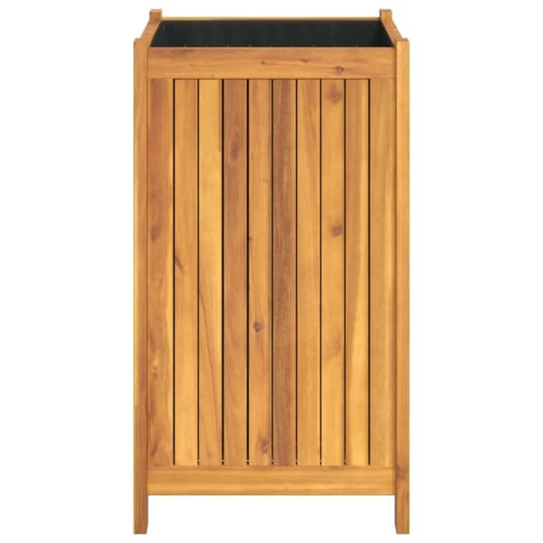 vidaXL Ulkokukkalaatikko vuorella 42x42x75 cm täysi akasiapuu