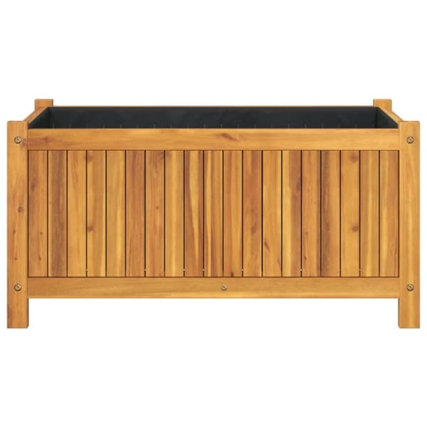 vidaXL Odlingslåda med foder 80x42x40 cm massivt akaciaträ