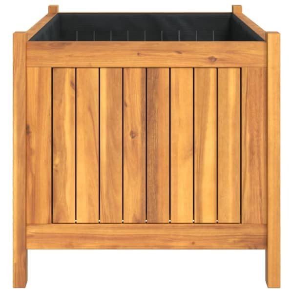 vidaXL Odlingslåda med foder 80x42x40 cm massivt akaciaträ