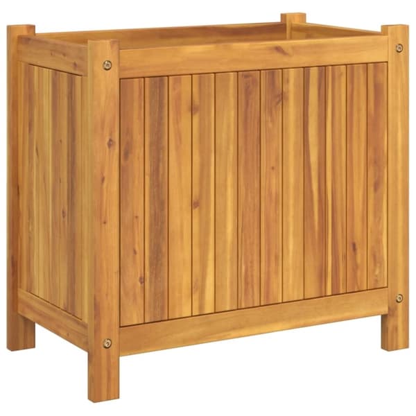 vidaXL Ulkokukkalaatikko vuorella 54x31x50 cm täysi akasiapuu