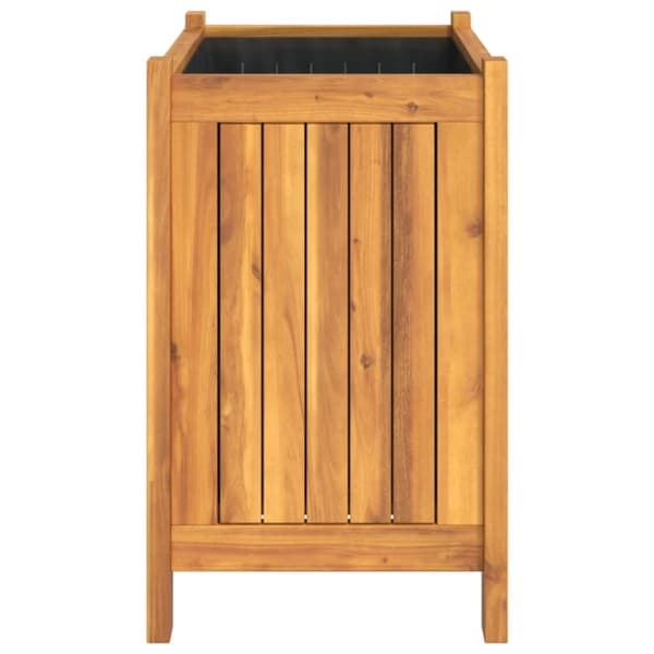 vidaXL Ulkokukkalaatikko vuorella 54x31x50 cm täysi akasiapuu