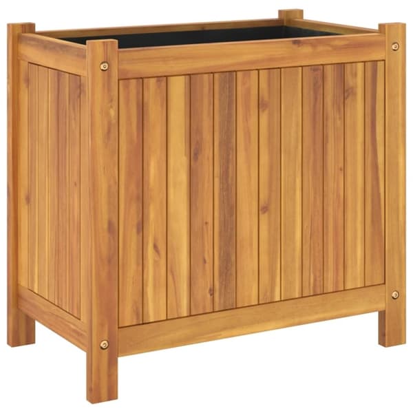 vidaXL Ulkokukkalaatikko vuorella 54x31x50 cm täysi akasiapuu