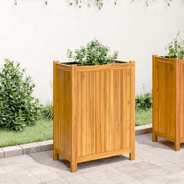 vidaXL plantekasse med for 54x31x75 cm massivt akacietræ