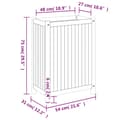 Miniatyrbilde 8 av 9: vidaXL Plantekasse med foring 54x31x75 cm helte akasie