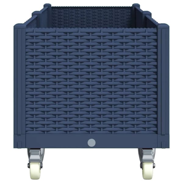 vidaXL plantekasse med hjul 160x50x54 cm PP grå