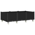 Miniatyrbillede 5 af 7: vidaXL plantekasse med hjul 150x80x54 cm PP sort