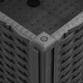 Miniatyrbillede 6 af 7: vidaXL plantekasse med hjul 150x80x54 cm PP sort