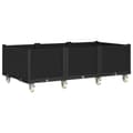 Miniatyrbillede 2 af 7: vidaXL plantekasse med hjul 150x80x54 cm PP sort