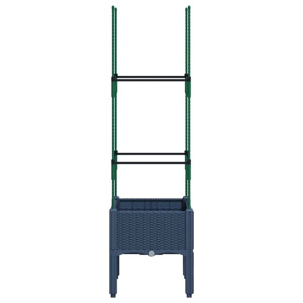 vidaXL plantekasse med espalier 40x40x142,5 cm PP grå