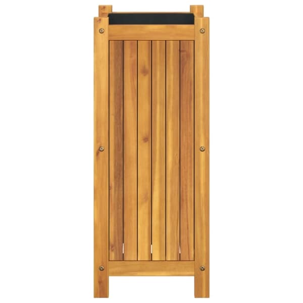 vidaXL Plantekasse med foring 31x31x75 cm helte akasie