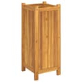 Miniatyrbilde 4 av 9: vidaXL Plantekasse med foring 31x31x75 cm helte akasie