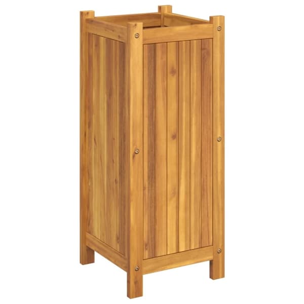 vidaXL Plantekasse med foring 31x31x75 cm helte akasie