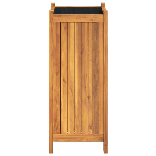 vidaXL Plantekasse med foring 31x31x75 cm helte akasie