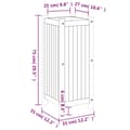 Miniatyrbilde 8 av 9: vidaXL Plantekasse med foring 31x31x75 cm helte akasie
