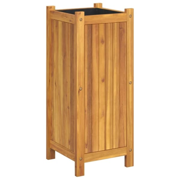 vidaXL Plantekasse med foring 31x31x75 cm helte akasie