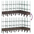 Miniatyrbillede 5 af 8: vidaXL plantekasse med espalier 200x160x142,5 cm PP brun
