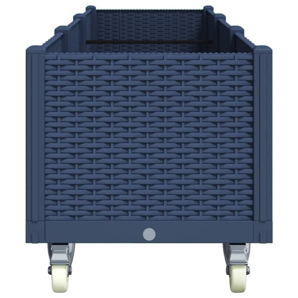 vidaXL plantekasse med hjul 240x50x54 cm PP grå