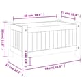 Miniatyrbillede 8 af 9: vidaXL plantekasse med for 54x31x30 cm massivt akacietræ