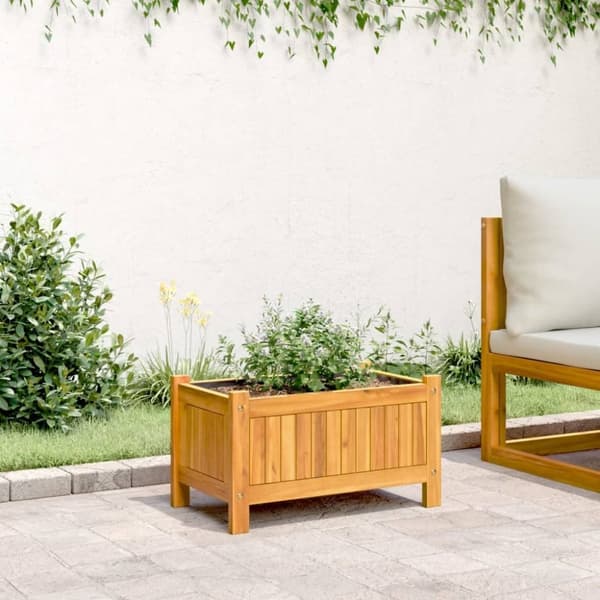 vidaXL plantekasse med for 54x31x30 cm massivt akacietræ