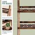 Miniatyrbillede 4 af 11: Rootz Plant Ladder - Flower Shelf - Plant Stairs - Flower Bench - Flower Stand - 3-tier - Fir Wood - Dark Brown - 80 x 37 x 93 cm