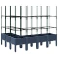 Miniatyrbillede 6 af 8: vidaXL plantekasse med espalier 160x120x142,5 cm PP grå