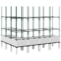 Miniatyrbilde 4 av 8: vidaXL Plantekasse med espalier hvit 160x120x142,5 cm PP
