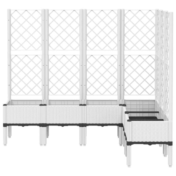 vidaXL plantekasse med espalier 160x120x142 cm PP hvid