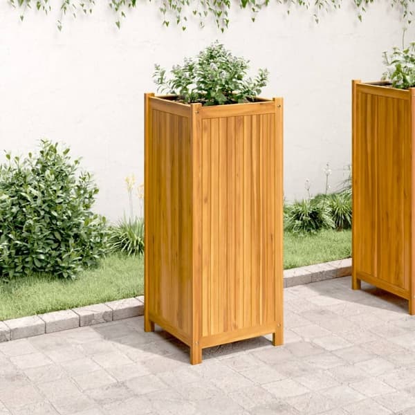 vidaXL plantekasse med for 42x42x100 cm massivt akacietræ