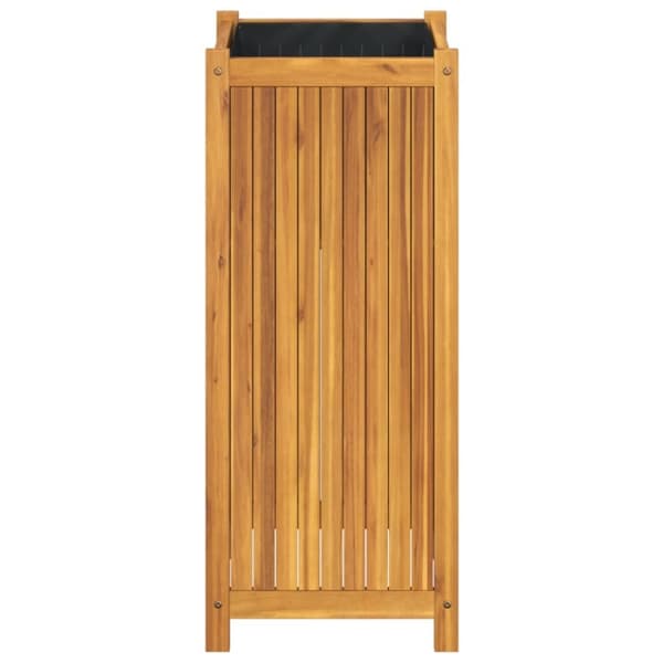 vidaXL Odlingslåda med foder 42x42x100 cm massivt akaciaträ